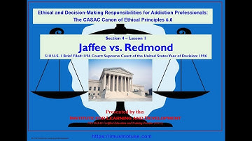 Jaffee vs Redmond Explained VIDEO