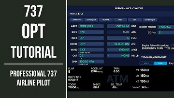Boeing 737 OPT PMDG - Onboard Performance Tool Tutorial - Professional 737 Airline  Pilot