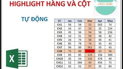 Highlight hàng và cột tự động || Highlight Active Cell, Active Row, Active Column in Excel