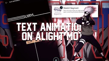Tutorial make text animation on alight motion ae inspired