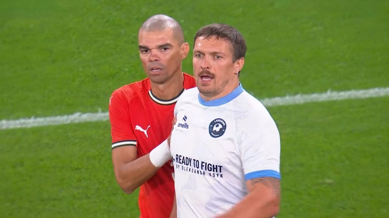 Oleksandr Usyk playing football - Portugal Legends vs World Legends - 15/09/2025