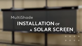 Installation procedure - MultiShade - Multiple Awnings