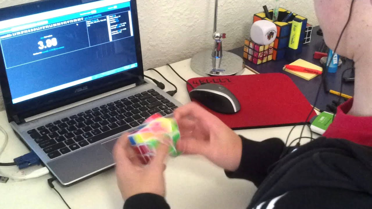 Rubik's cube: 6.89 average of 12