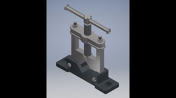 Exploded view in inventor 2018 on a simple pipe-vice