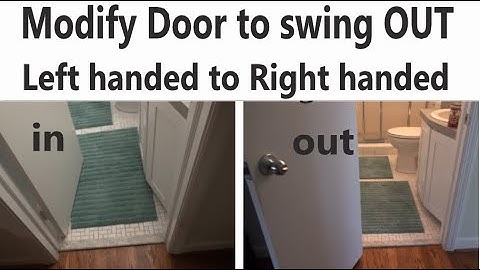 Convert door from Left handed to Right handed, inswing to outswing