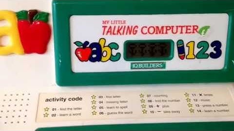 ABC 123 My Little Talking Computer IQ Builders Learning Childrens Retro Vintage Toy Game