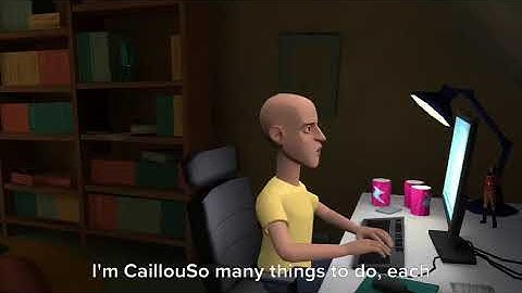 Caillou sneaks to Plotagon to shut down Plotagon /grounded