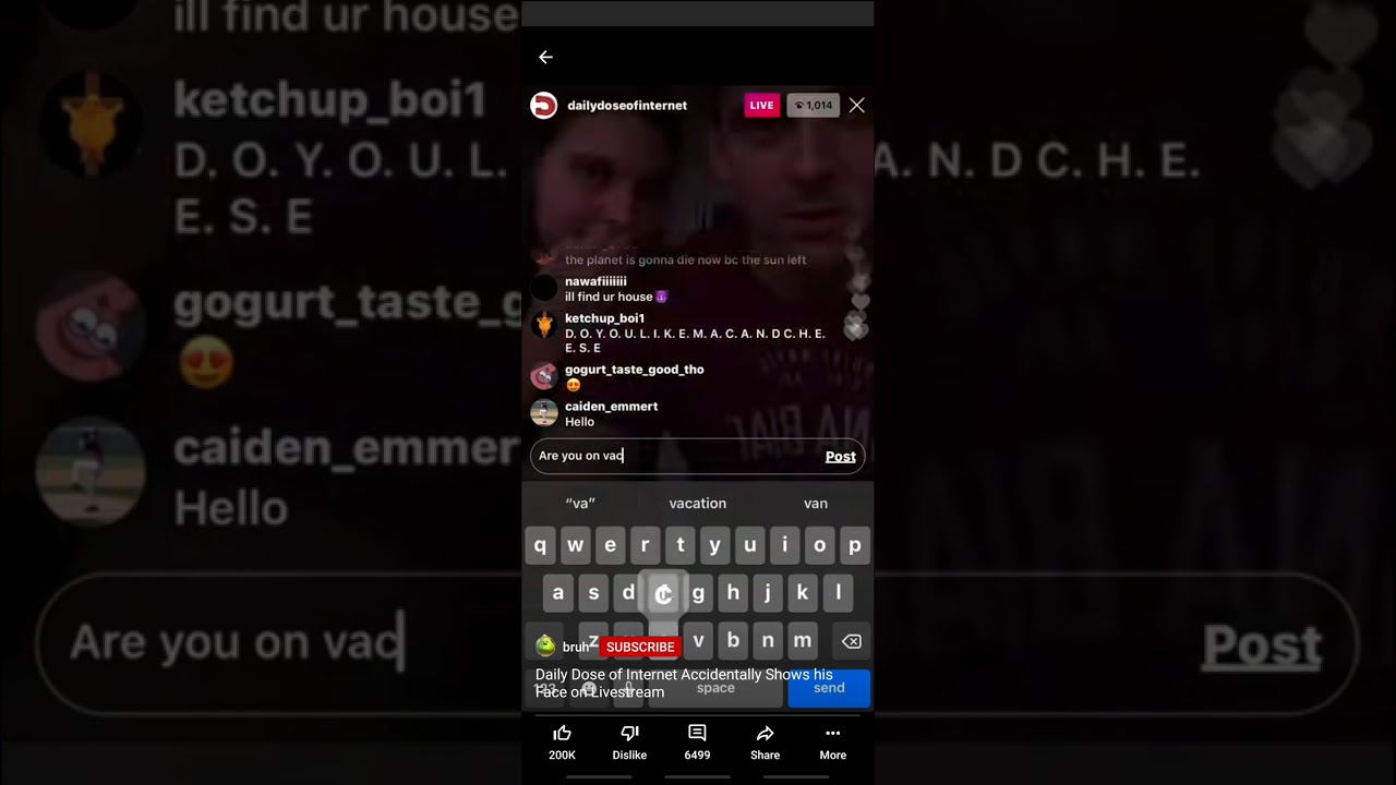 Daily Dose of Internet reveals his face on livestream