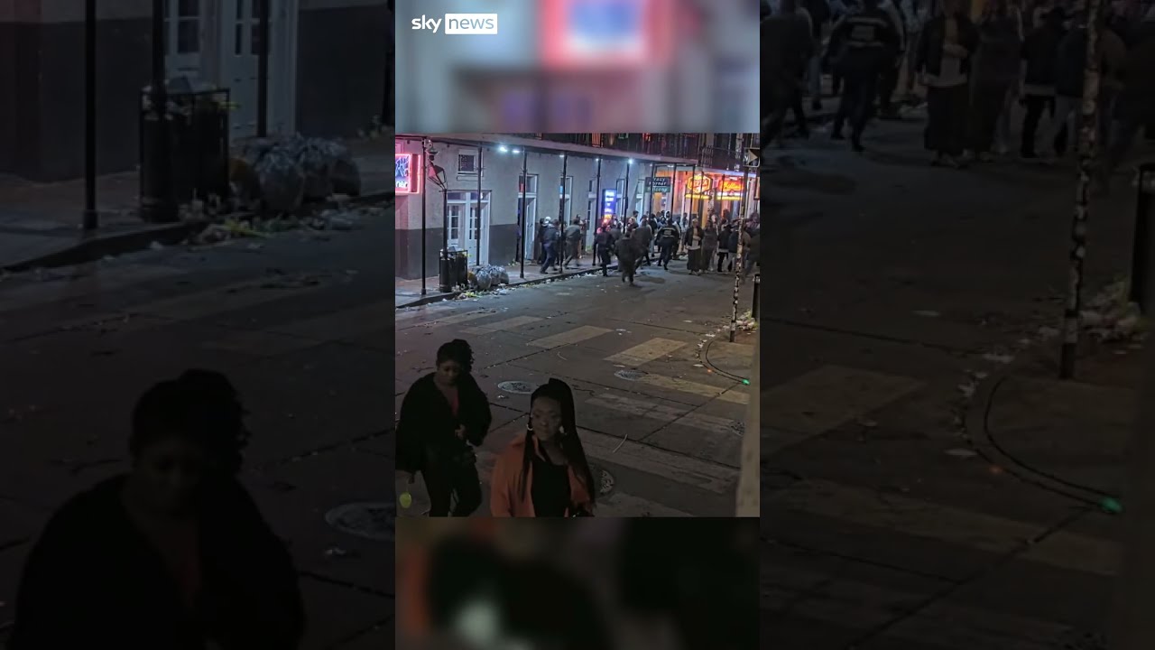 Moment Police React To News Of New Orleans Attack