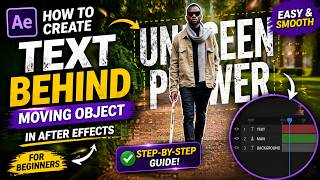 How To Create Text Behind Moving Object in After Effects 😳 (Beginner Tutorial)