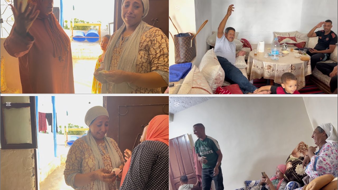 الدار خوات ومريم عليهم بالدموع بكات 😭مسخيتش بيهم 🥺الله يجمعنا غير فالخير 🤲