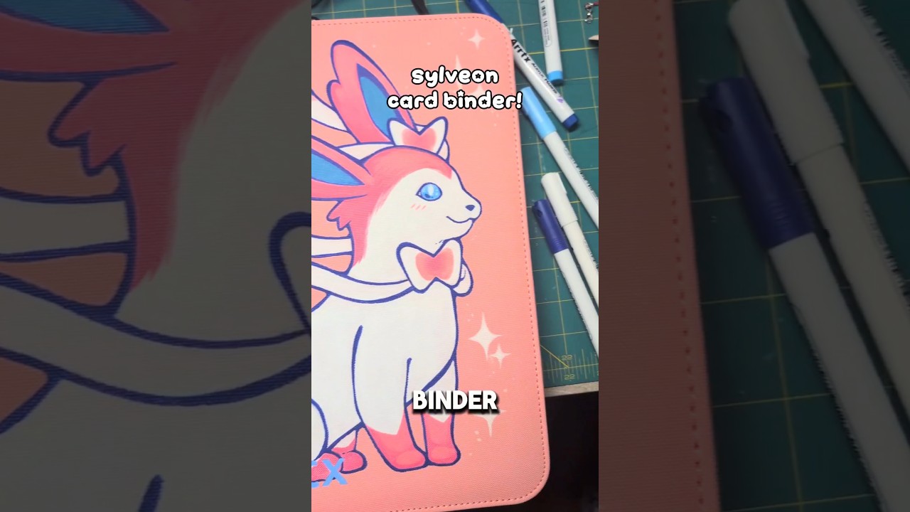 sylveon card binder painting a sylveon card binder!