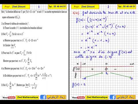 08 - Exponentielle Et Suite Réelle Bac Math /Science / Technique