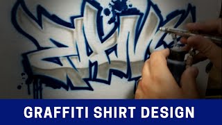 Graffiti name design - Airbrushed on a t-shirt by Jeff Copeland 11,918 views 5 years ago 8 minutes, 13 seconds