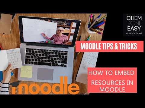 How to embed a resource in Moodle (Without plugins)