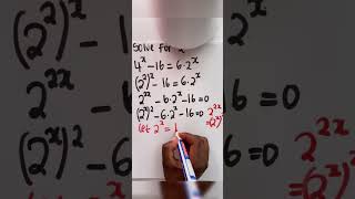 Full Solve for x|using substitution method|exponential equations Update