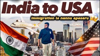 Immigration lo nannu అపెసారు😱😕India to USA journey.