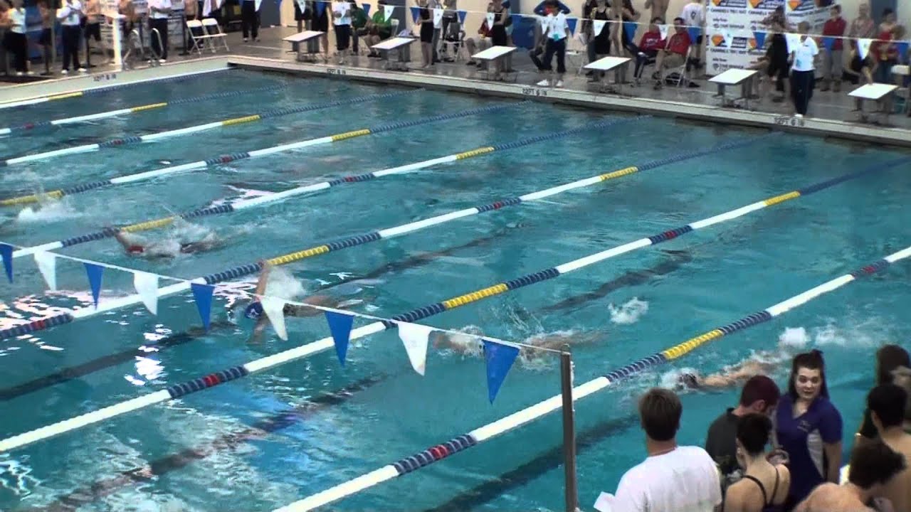 SBHS Women's 100 yard back stroke S. Shepard -- 20th place finish 