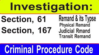 crpc Lecture # 10 ||Section 61 & 167 CrPC||Investigation| Adv. Shafqat Mehmood