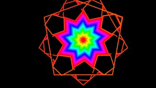 Multi-colored illusion effect design made in python using TURTLE program