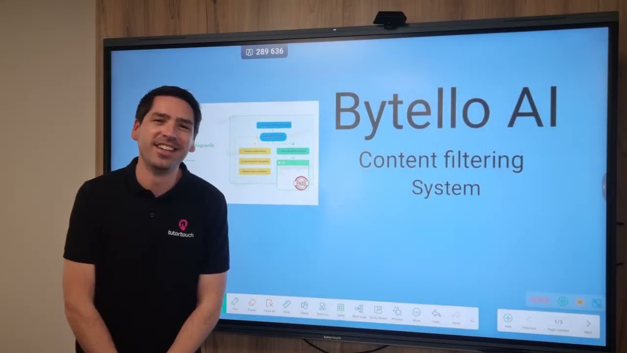 tutortouch interactive panels - Bytello AI content filtering