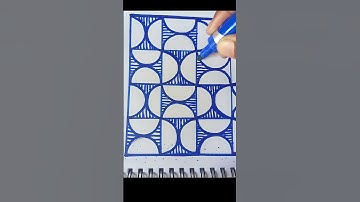 Easy Circle Pattern🎨🌟#art #pattern #design #circledesign #halfcircle #zentanglepattern