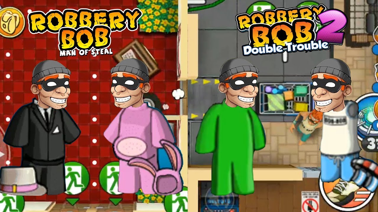 Robbery Bob vs Robbery Bob 2 Use All Costumes Part 5 - YouTube