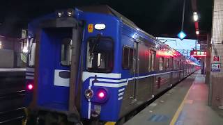 4236次EMU500有階區間車樹林進站待發+出站交會185次自強號