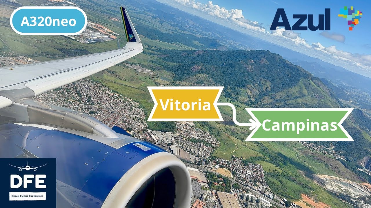 *4K*Vista incrível!! | Azul | A320neo | Vitoria - Campinas