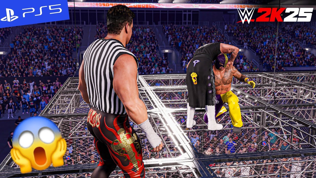 WWE 2K25 - Rey vs. Dominik - Hell in a Cell Match W/ Special Guest Ref Eddie Guerrero | PS5" [4K60]