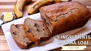 3 Ingredient Banana Cake Mix Loaf