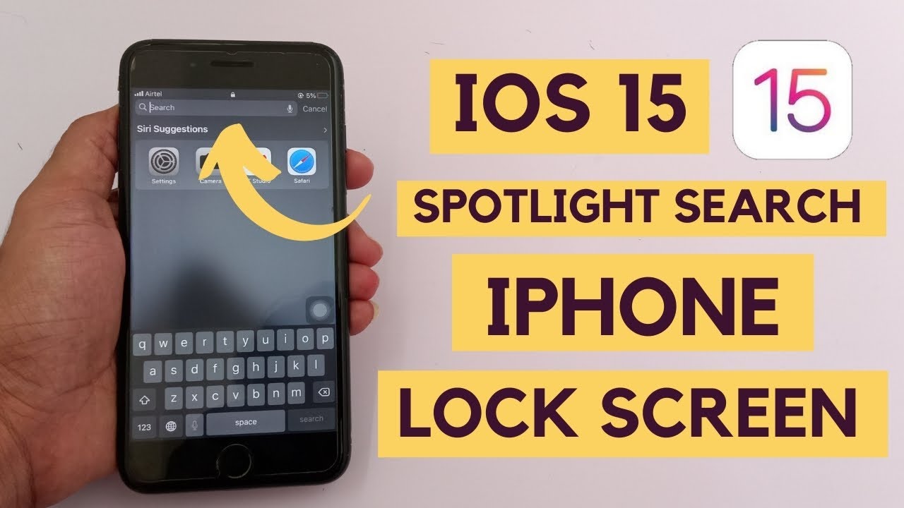 iOS 15 : How to Spotlight Search On iPhone Lock Screen - YouTube