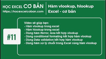 Học Excel cơ bản | #11 Hàm vlookup, hlookup Excel - cơ bản