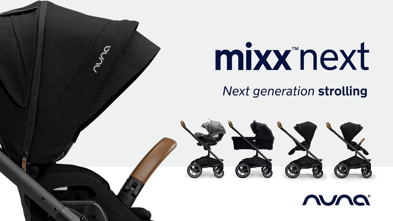 Nuna Mixx Next Stroller In Hazelwood With Ring Adapters And Magnetic Buckle