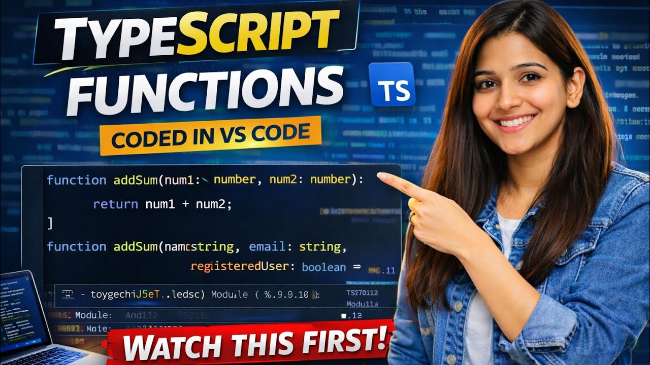 TypeScript Tutorial Series: Functions | Fix Any Type, Params & Return ...