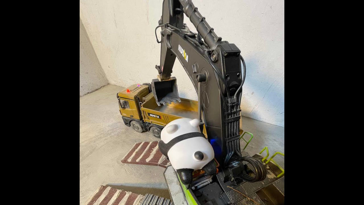 PLAYING RC EXCAVATOR