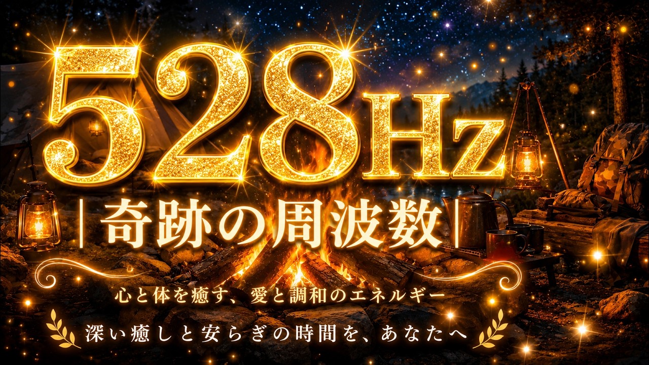528Hz】｜奇跡の周波数｜焚火に包まれる夜のヒーリングBGM - YouTube