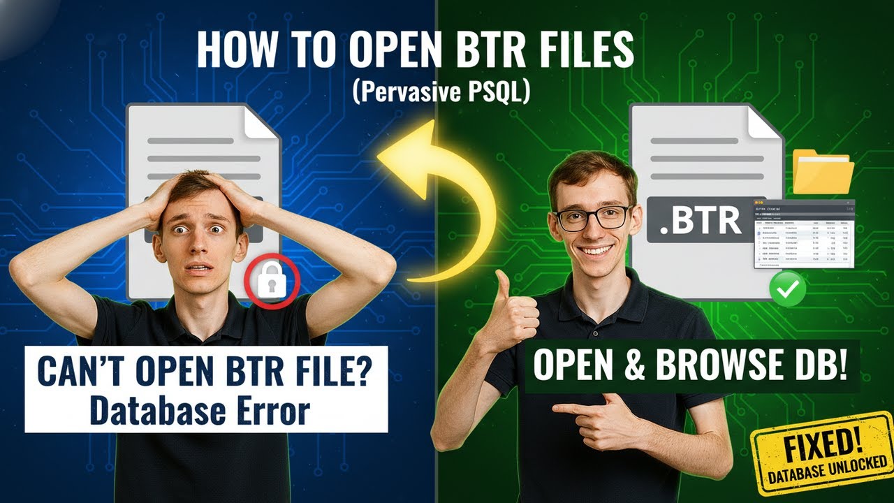 How to Open BTR Files (Pervasive PSQL) - YouTube