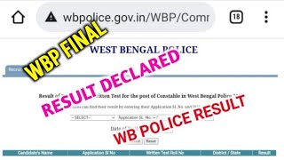 WBP Final Results Date 2022 || WBP Constable 2020 Final Merit list 2022 || WBP RTI Copy 2022