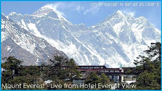Preview of stream LIVE STREAMING FROM HOTEL EVEREST VIEW - SHOWING MT EVEREST PANORAMA