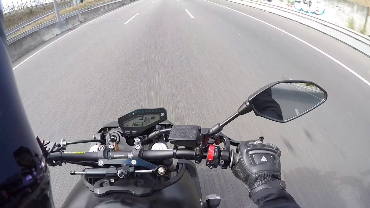Yamaha MT09 top speed test YouTube