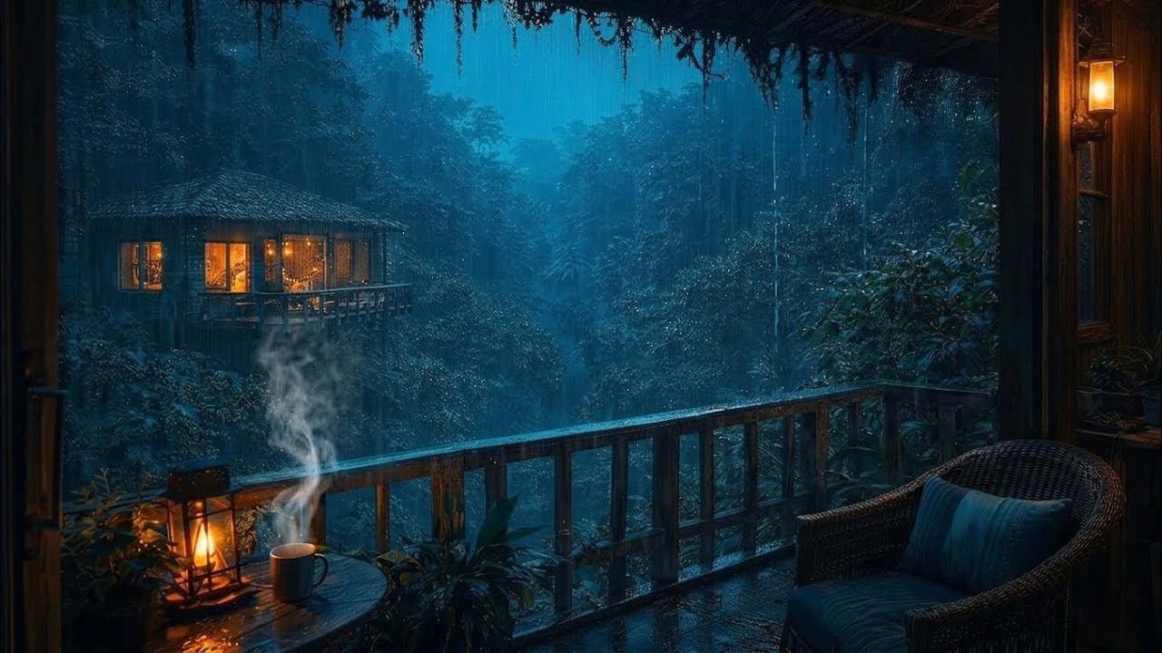 Knock Out Insomnia 🌧️ Heavy Rain in Forest Cabin | Deep Sleep Therapy ...
