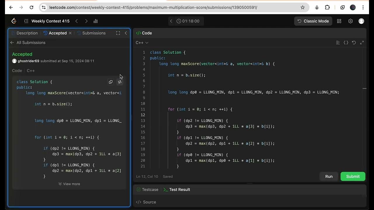 Maximum Multiplication Score | Weekly contest 415 | Solution - YouTube