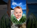 Cute Baby Pooped Out of a Watermelon 🍉😂 | Funny Baby Moments | Baby Comedy Video