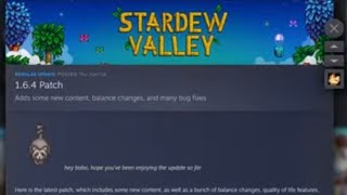 Stardew Valley 1.6.4 Update Patch Notes