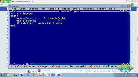 Thuật toán tìm ước chung lớn nhất của 2 số a và b trong tubo và free pascal