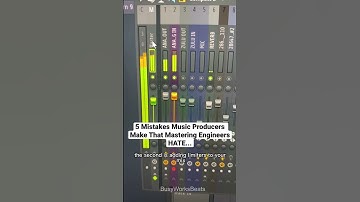 5 Mistakes Music Producers Make That Mastering Engineers HATE...