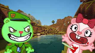 Fliqpy and Giggles play Minecraft pt 3 #happytreefriends #flippy #giggles