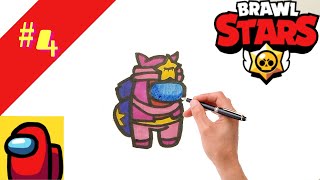 Brawl Stars Sandy Among Us Character Easy Drawing / Step by Step / Tutorial