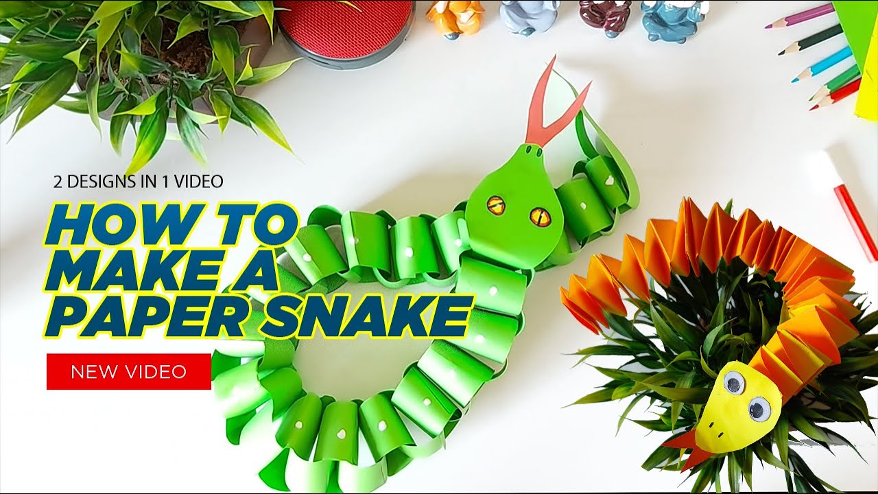 How To make Paper Snake | Origami snake Step by Step Tutorial - YouTube